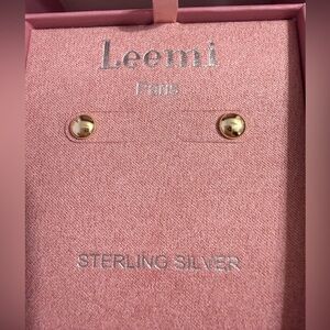 NWOT Leemi Paris Gold-plated Sterling Silver Earrings